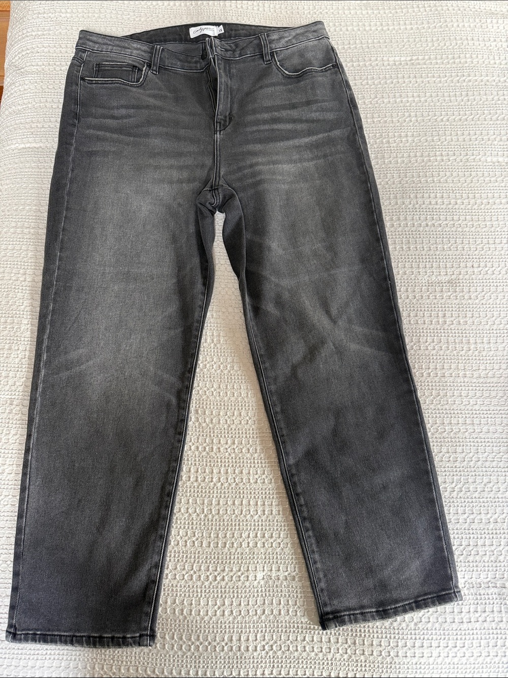 Carly Jean Los Angeles High-Rise Black Washed Women's Jeans